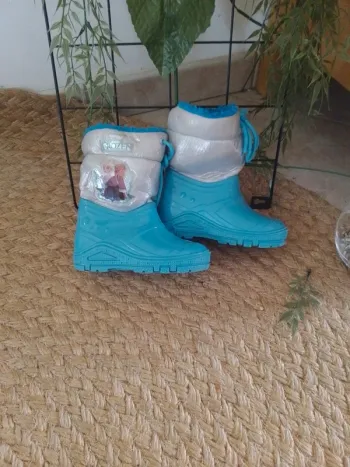 Botte de pluie/neige rembourrage chaud et bas en plastique