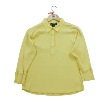 Lauren Ralph Lauren T-shirt manches longues Femme Taille L Jaune #Qwe2133