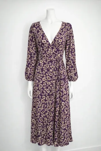 Robe portefeuille violet Massima Gracia Neuf