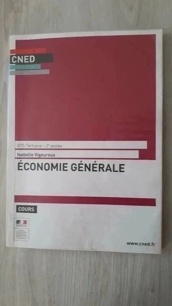 Livret CNED "Economie", BTS Tertiaires 2e année, Deug L1 L2