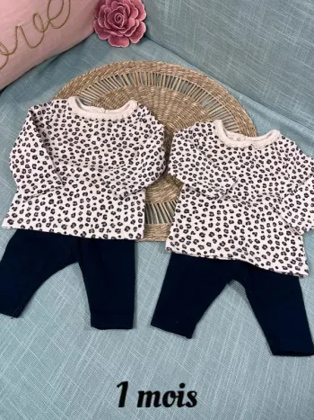Lot 2 ensembles taille 1 mois