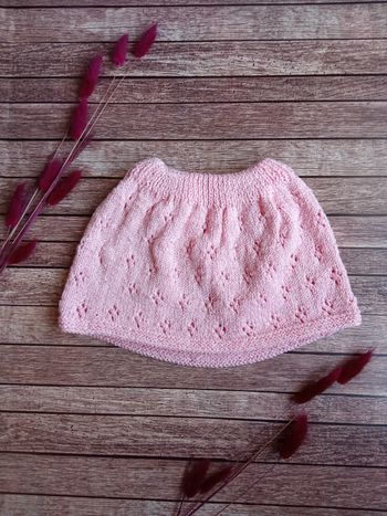 Jupe en tricot rose