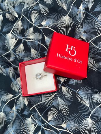 Bague en Argent Blanc Histoire d’or taille 53