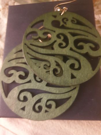 Boucles d'oreilles vert