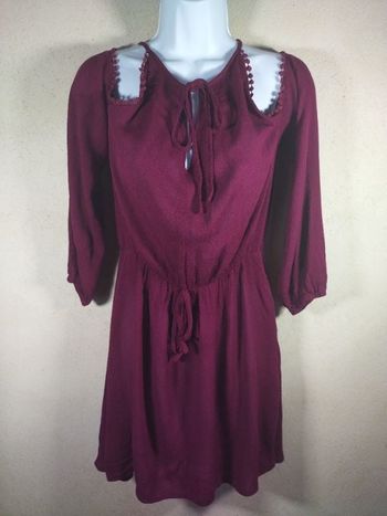 Robe bordeaux épaules dénudées T-M