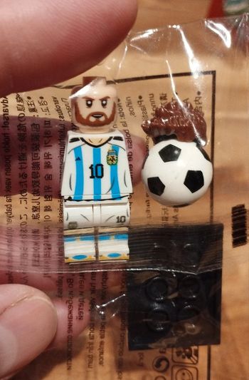 Figurine Type Lego foot neuve Lionel Messi équipe d'argentine