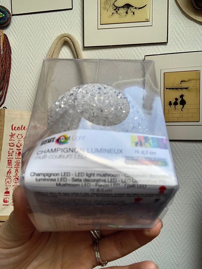 Petit Champignon lumineux LED multicolore - photo numéro 2