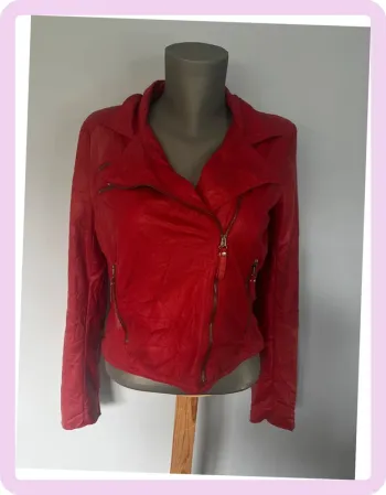 Veste rouge Indies taille 2 - Fermeture zippée & poches zippées - Mi saison
