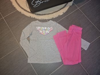 T-shirt +Pantalon fille 10 ans