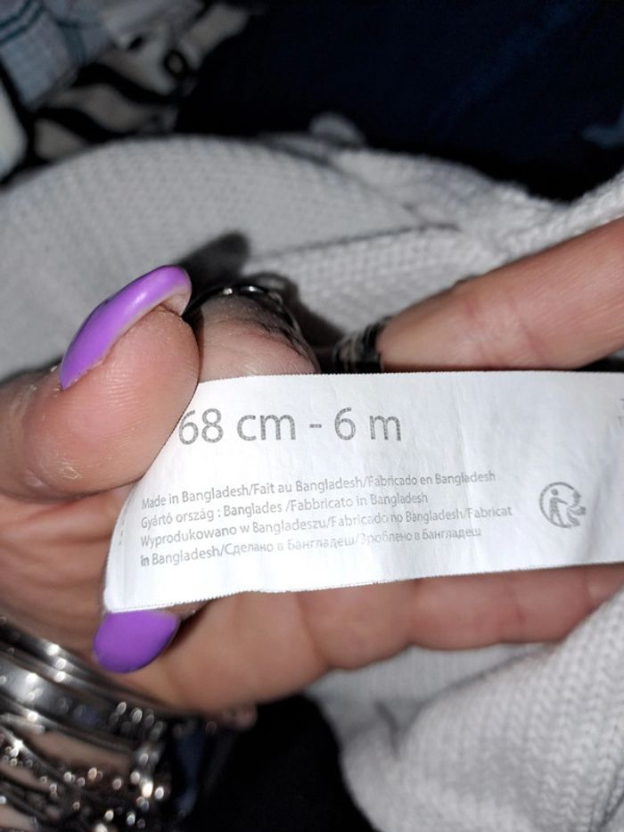 Petit gilet cardigan blanc coton capuche oreilles animal croisé boutons bois 6 mois in extenso - photo numéro 5