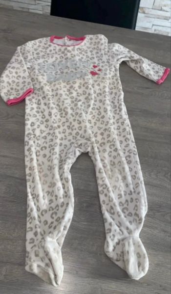 Pyjama polaire léopard 12/18 mois