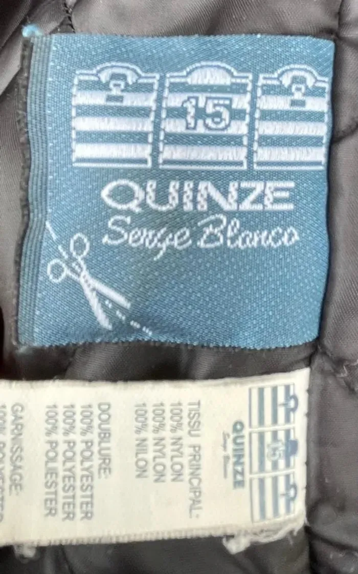Serge Blanco vintage black coat hoodi Mens L - photo numéro 13
