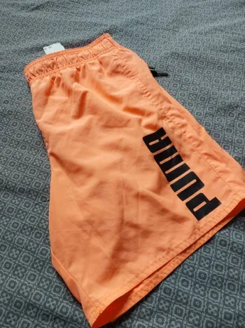 Short/Bermuda/Maillot de bain - Orange et noir - "Puma"