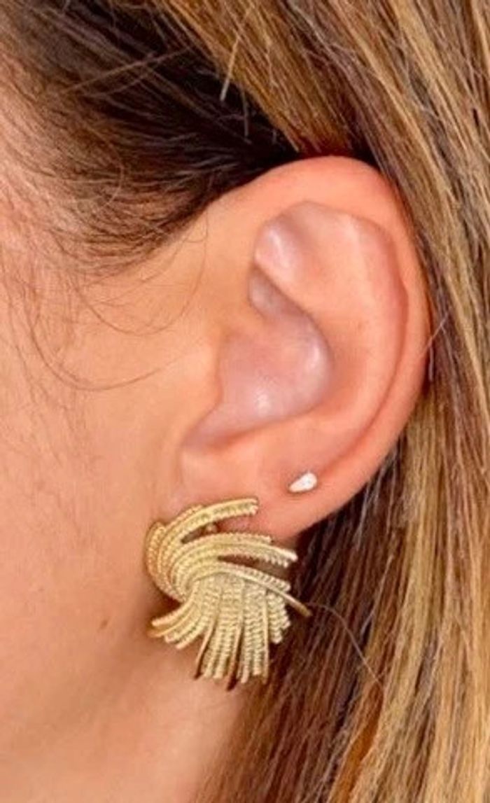 Boucles d’oreilles travaillées acier inoxydable mile Mila - photo numéro 2