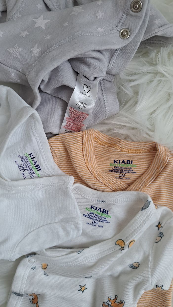Lot de 4 bodys bébé garçon 0 mois Kiabi - photo numéro 2