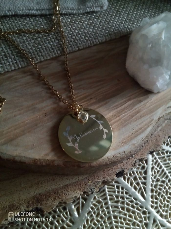 Collier je t'aime acier inoxydable - photo numéro 3