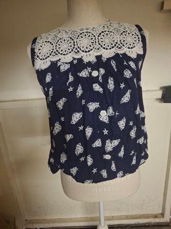 Petit top bleu marine