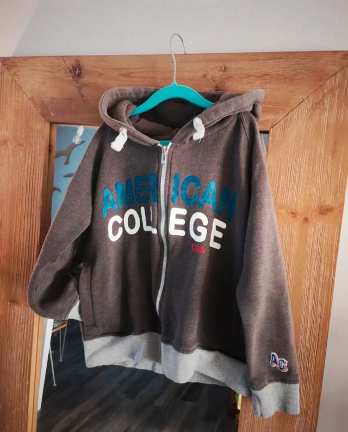 Veste sweat zippé collège 10A