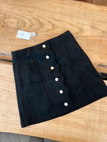 Jupe en suédine noire taille S 36 38 marque Emma & Ella neuve étiquetée