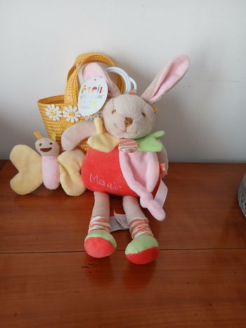 Neut/Doudou &Cie: Lapinou-grelot avec anneau dentition