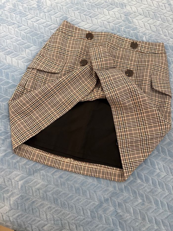 Jupe à carreaux marron - photo numéro 3