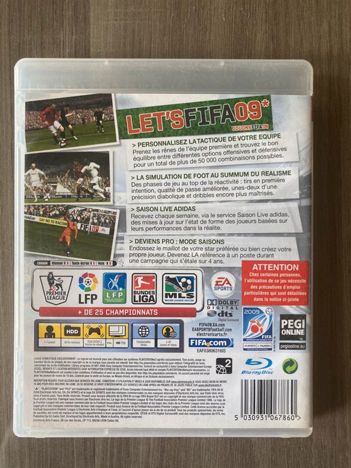 jeu PS3 Fifa 09 - photo numéro 2