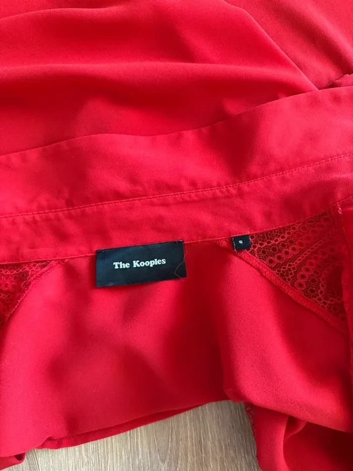 Chemisier The Kooples rouge taille 36 - photo numéro 6
