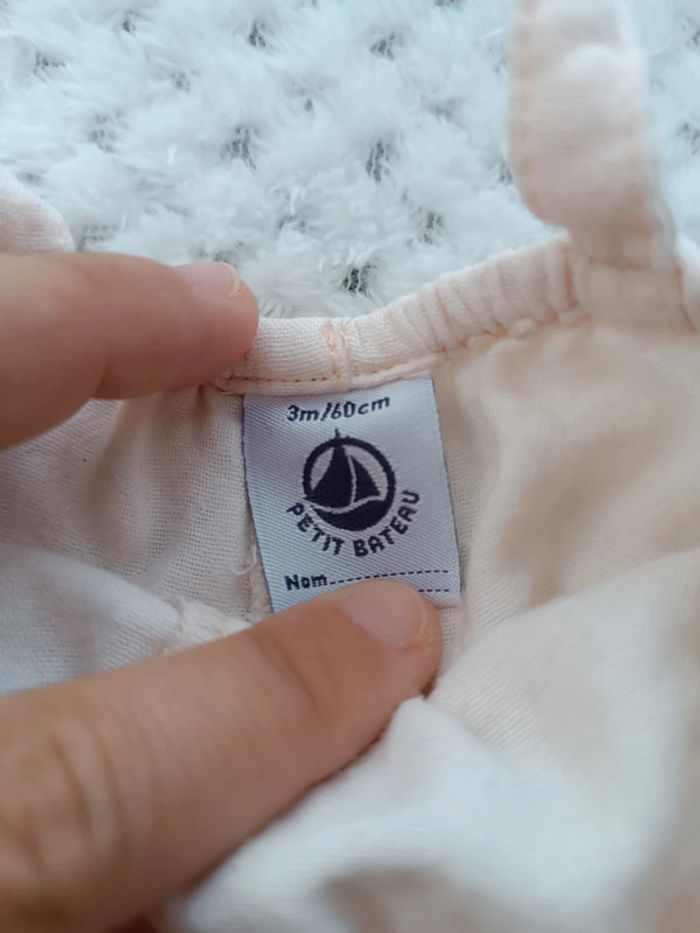 🔸 Combinaison short à bretelles Fille - Petit Bateau 3 Mois🔸 - photo numéro 6