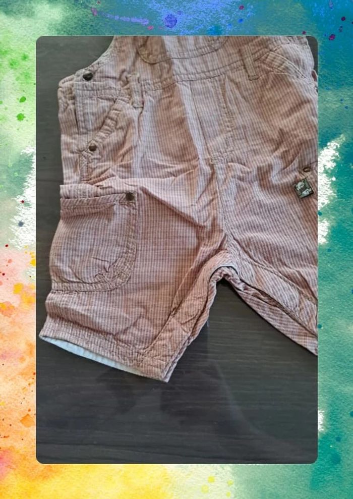 Salopette courte bébé - 9 mois - Sergent Major - photo numéro 2