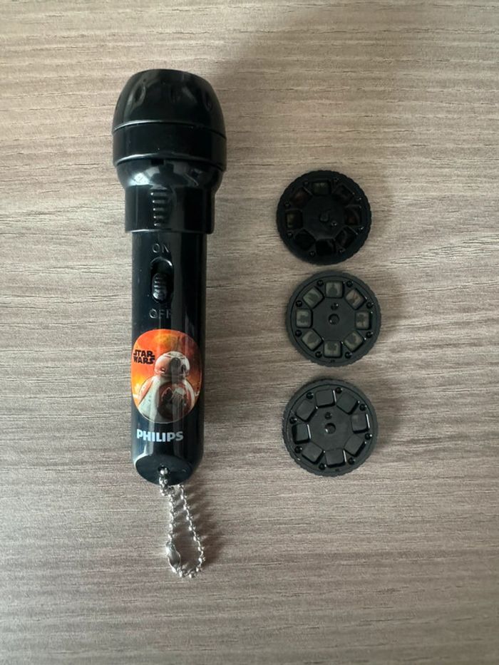 Lampe de poche led Philips Star Wars Disney avec 3 disques de projection couleurs