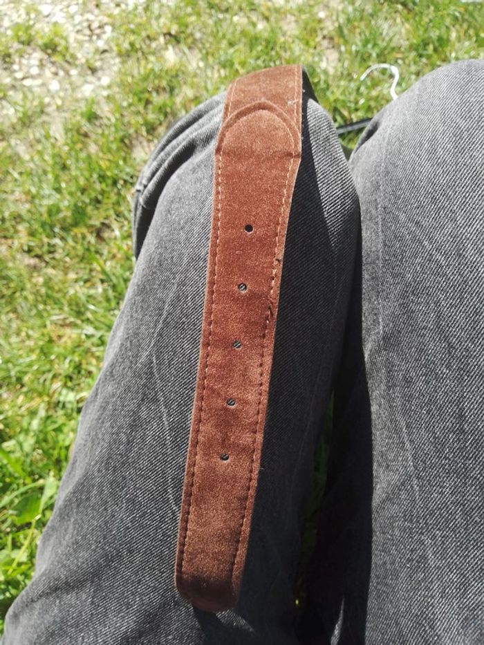 Ceinture marron en velours - photo numéro 3