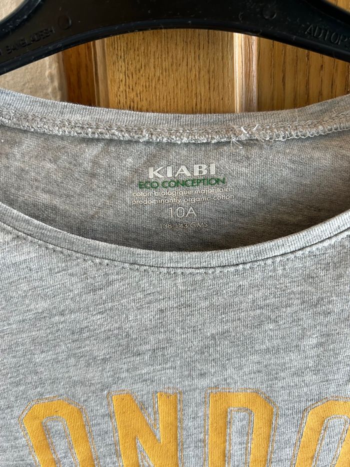 T-shirt manches longues gris Kiabi - taille 10 ans - photo numéro 2