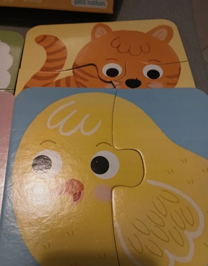 Jeu bébé petit Nathan 4 animaux de la ferme à assembler - photo numéro 3