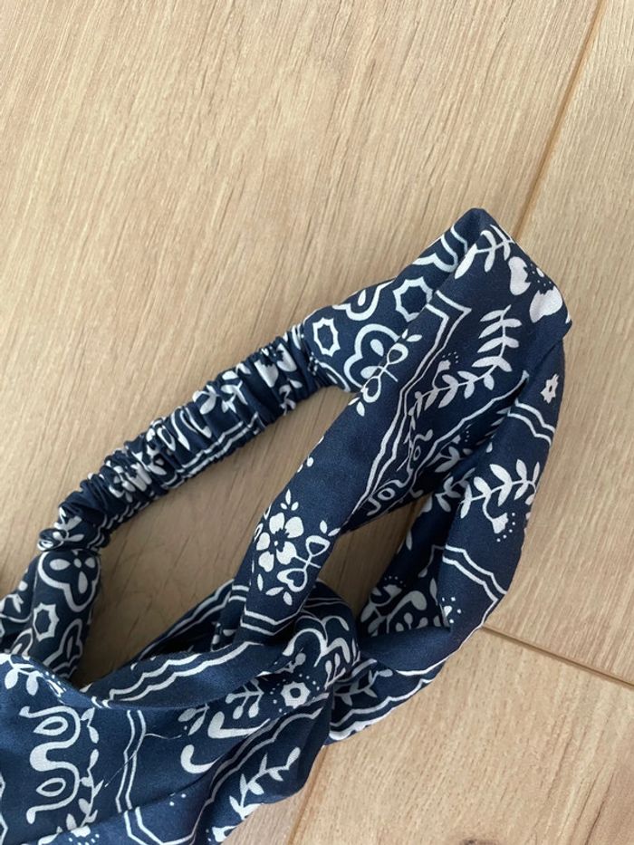 Bandeau bandana bleu marine neuf - photo numéro 2