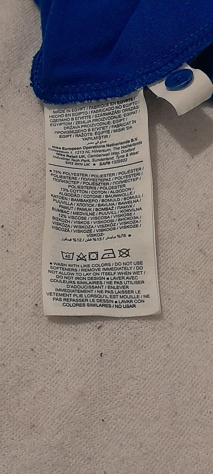 Polo de sport Nike bleu - photo numéro 4