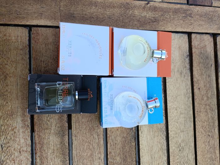 LOT DE 4 MINIATURES HERMES TROIS DE 7,5ML ET UNE DE 5ML - photo numéro 2