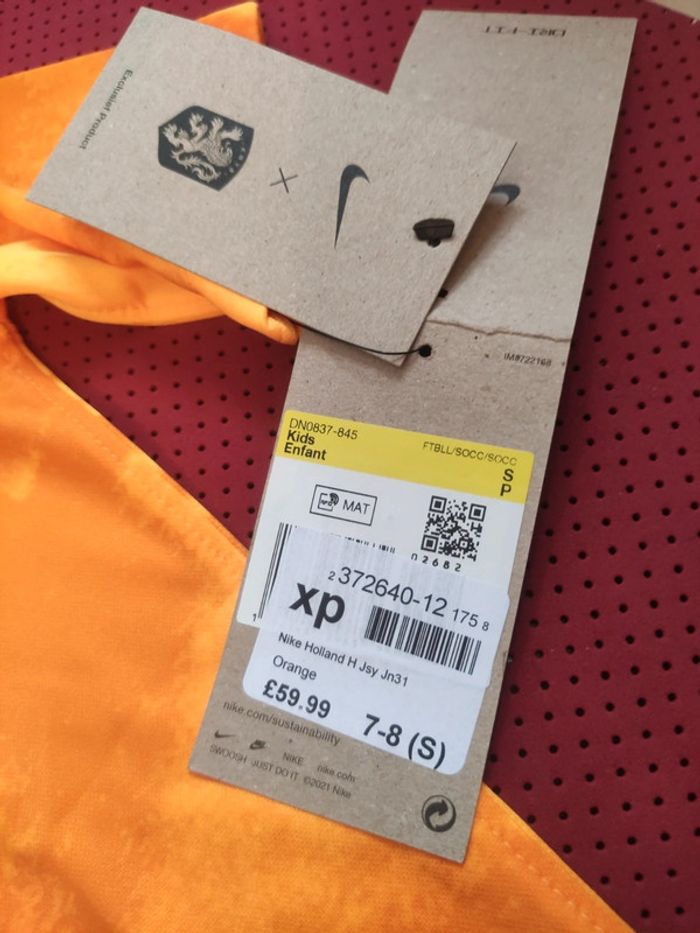 Voetbalshirt + sokken Nederland, Nike Authentiek Officieel, maat kind 7/8 jaar, Nieuw met labels - photo numéro 10