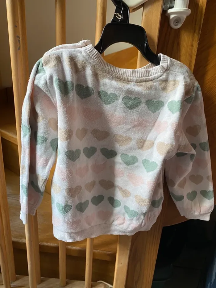 Pull coeur fille mi saison H&M 18m - photo numéro 2