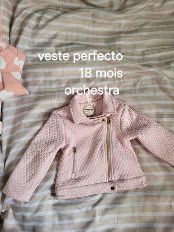 Blouson type perfecto fille 18 mois 
