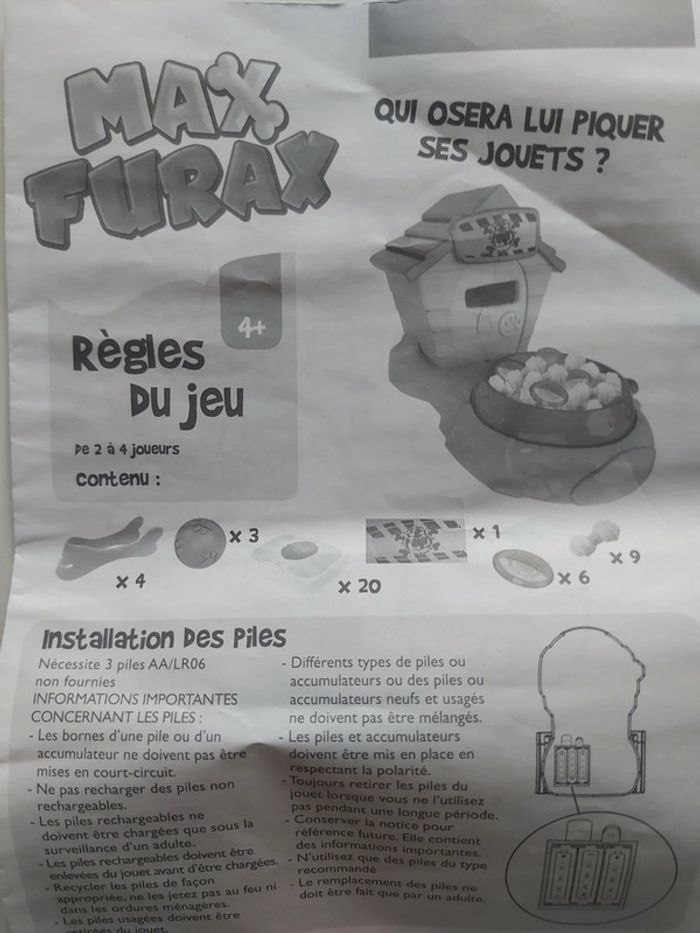 Jeu de société "Max furax" complet, pas abîmé et piles fournies - photo numéro 3