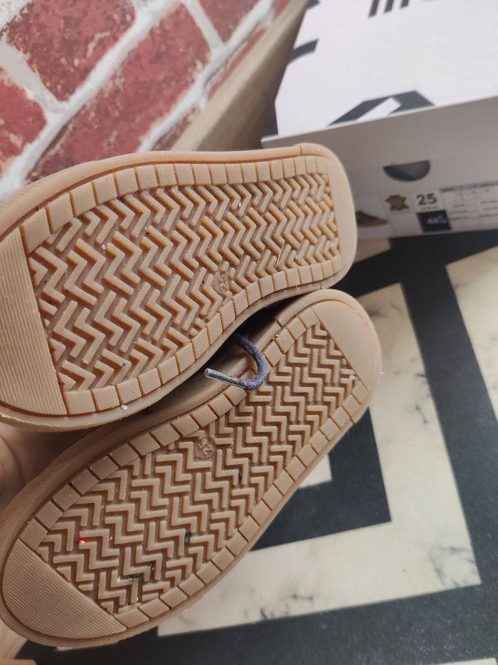 Chaussures cuir camel et marine Gémo Taille 25 dans boite - photo numéro 4