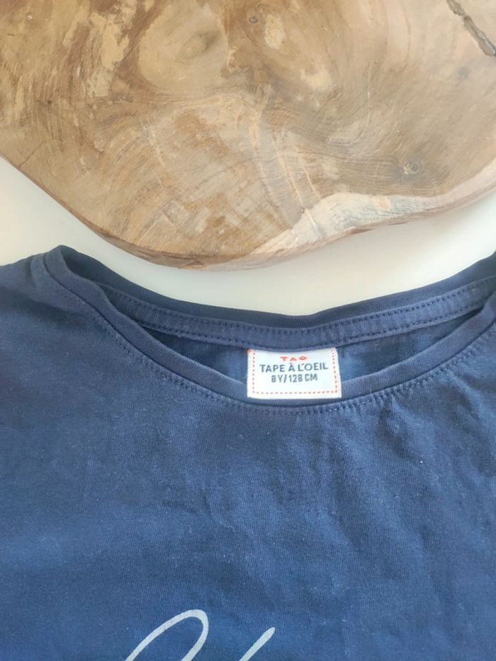 T-shirt bleu manche courte - photo numéro 3