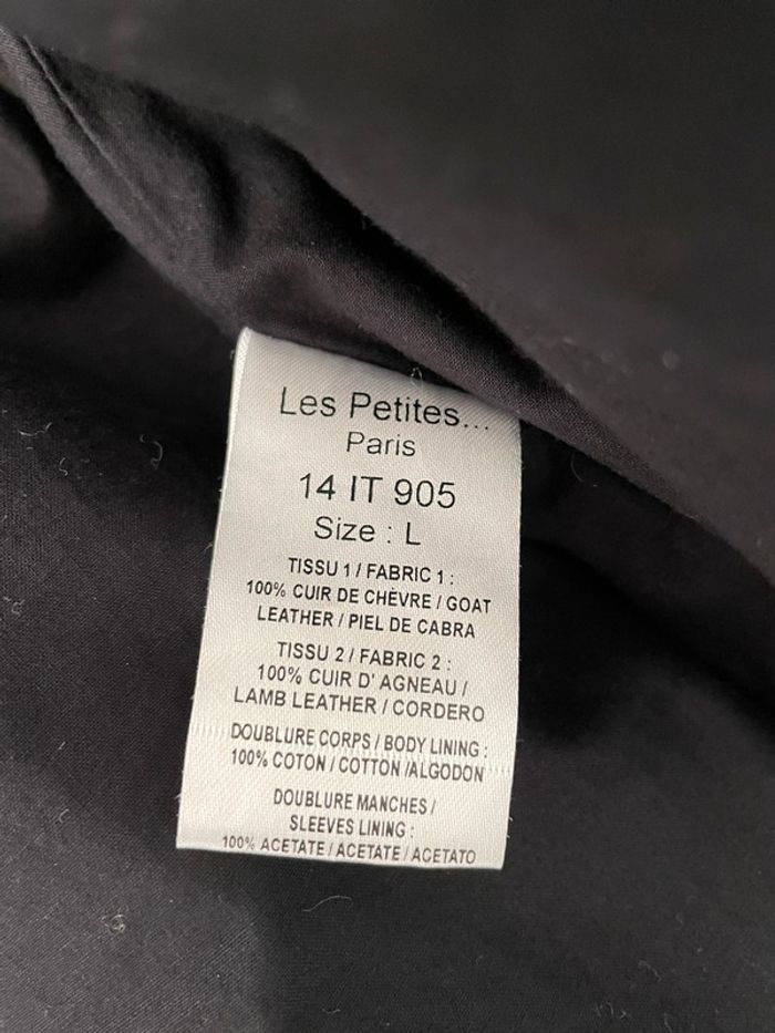 Veste en cuir Les Petites L - photo numéro 8