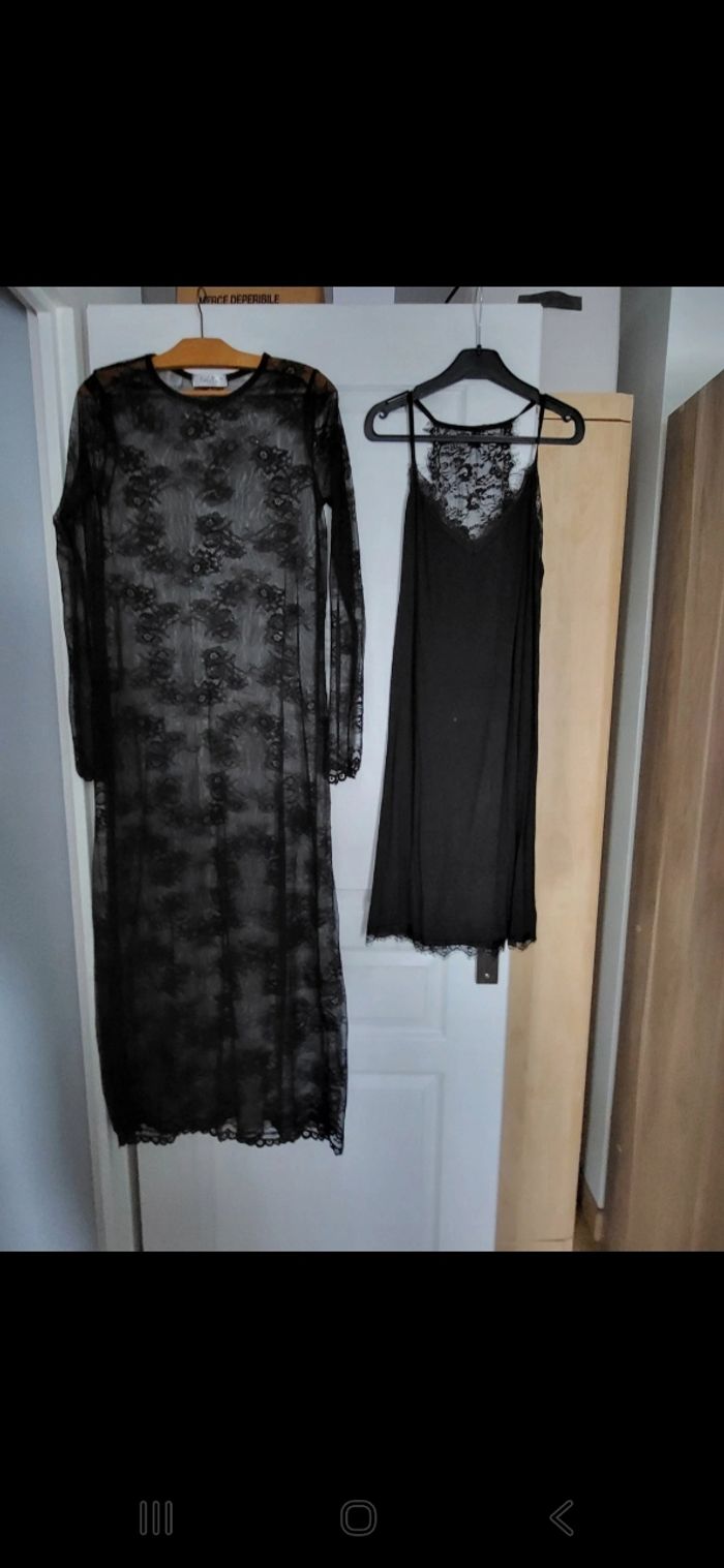 Robe femme dentelle + fond de robe