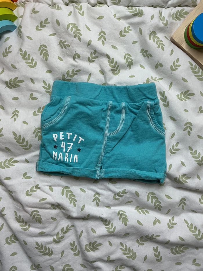 short turquoise et blanc 3 mois gémo - photo numéro 3