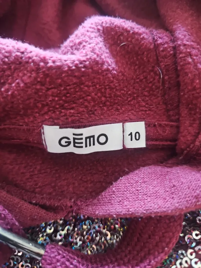 Sweat à capuche pour fille taille 10 ans marque gemo - photo numéro 4