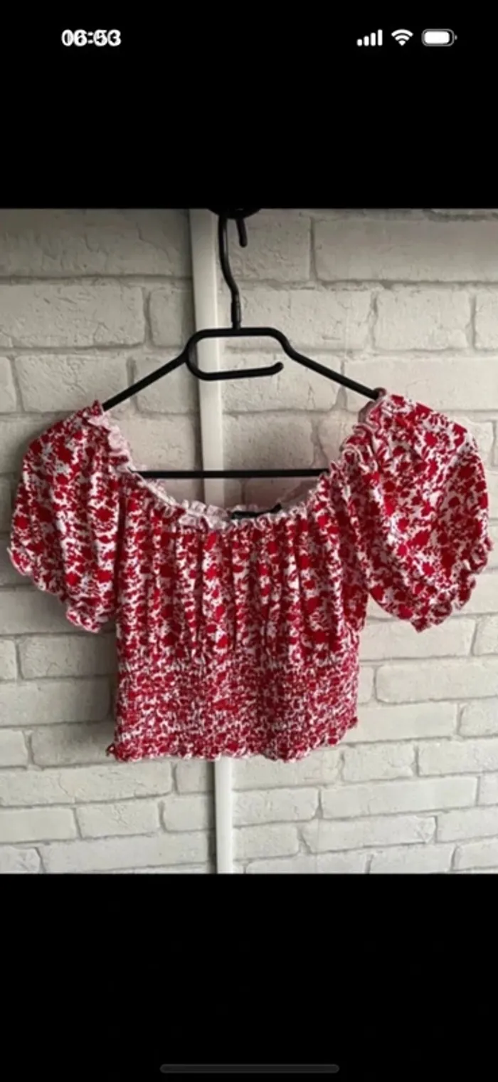 Top court boohoo taille 36