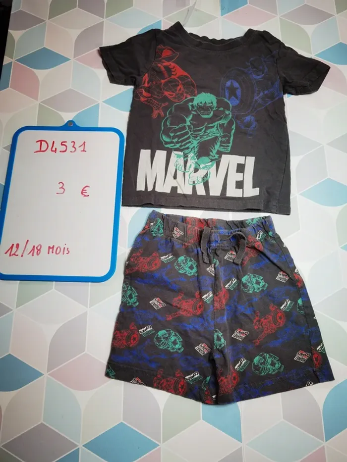 D4531 - ensemble garçon 12/18 mois