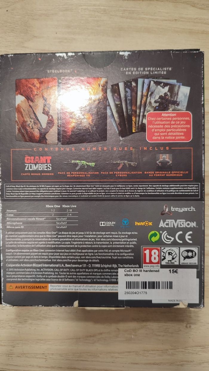 Call of duty black ops III hardened édition Xbox one - photo numéro 3