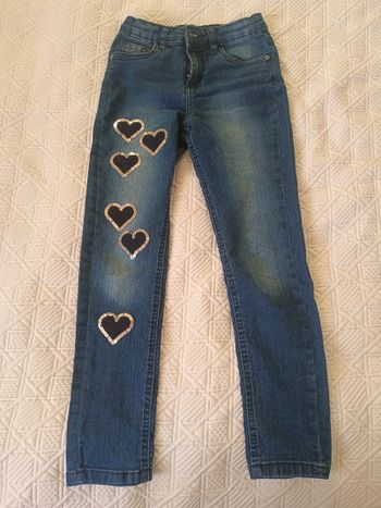 Jean avec coeurs sequin T.9 ans John Baner